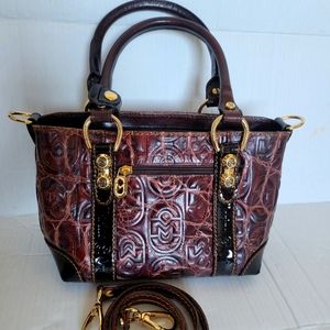 100% Authentic Marino Orlandi  handbag shoulderbag crossbody bag floral embossed